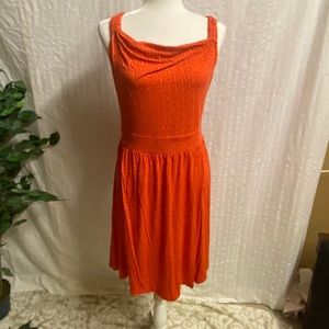 Orange patterned loft dress